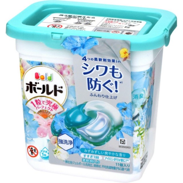 【美麗市場箱購精選】(粉藍)P&GBold四效合一香氛洗衣球-清爽花朵皂香