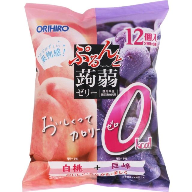 Orihiro白桃&葡萄蒟蒻果凍216g
