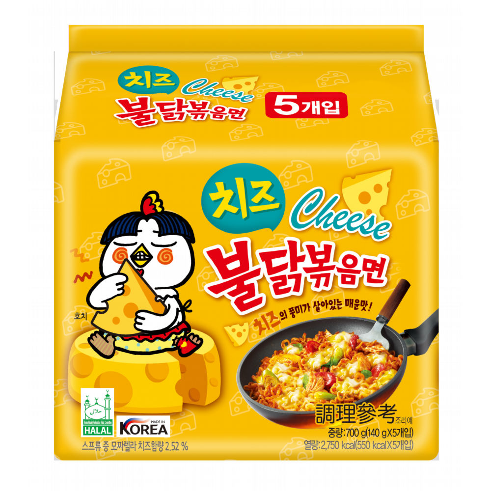 三養火辣雞肉起士炒麵五入裝