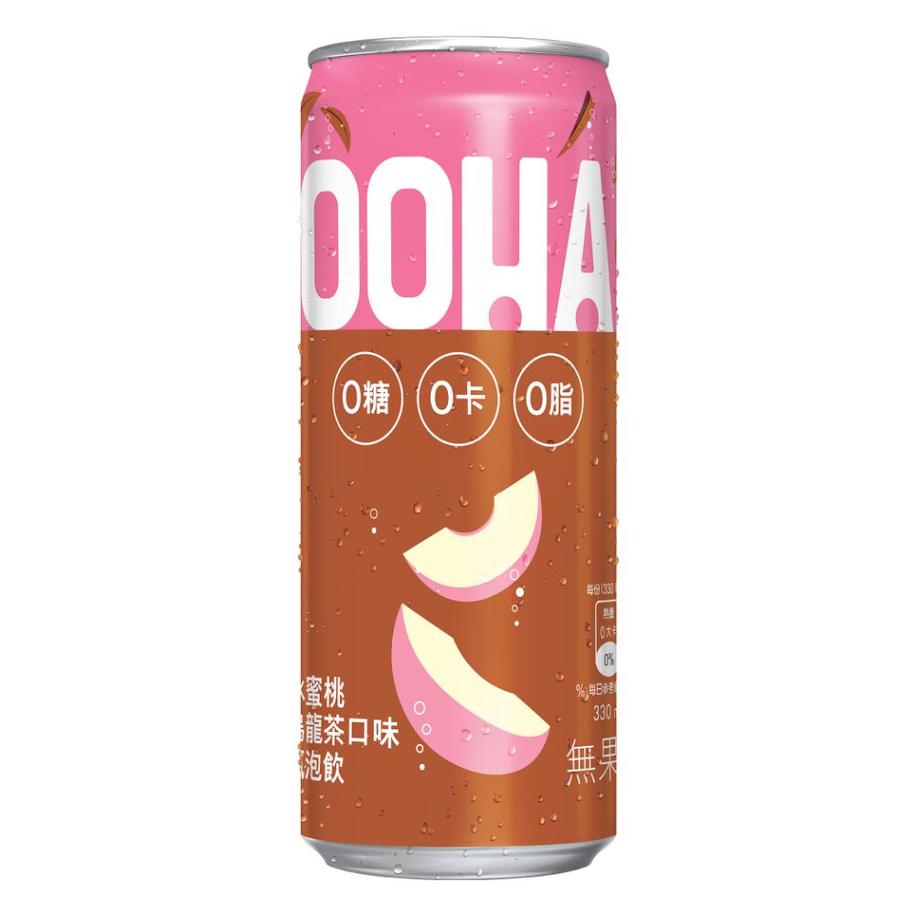 OOHA水蜜桃烏龍茶氣泡飲330ml