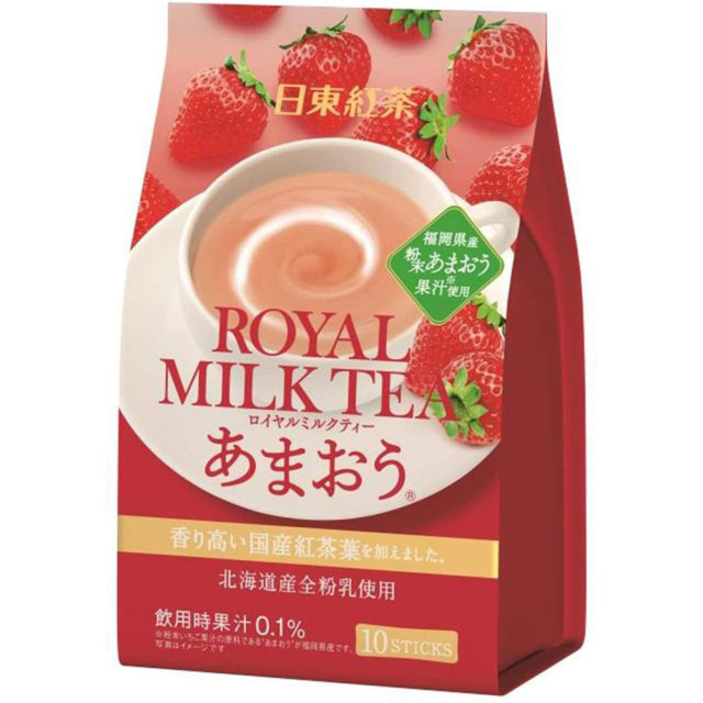 【美麗市場】日東紅茶皇家奶茶甘王草莓風味112g