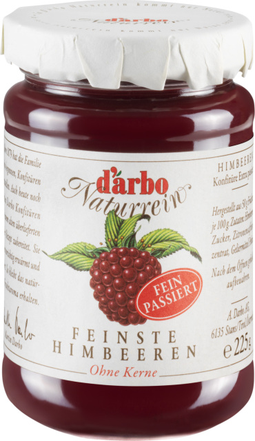 D'arbo 滑順無籽覆盆莓果醬225g