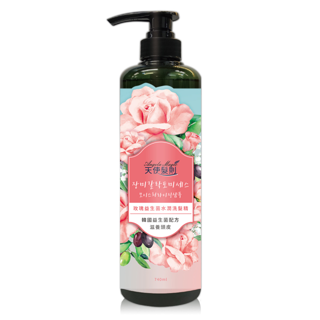 ●【超市嚴選・有點超值】天使髮則玫瑰益生菌水潤洗髮精740ml
