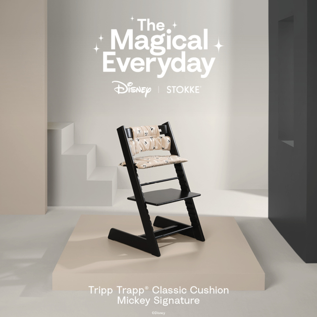 Tripp Trapp 成長椅(櫸木) + Disney限量坐墊
