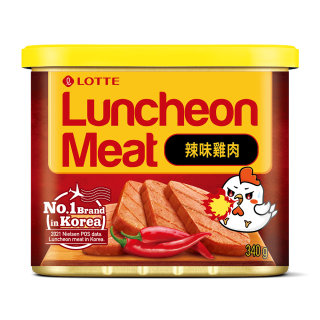 LOTTE 辣味雞肉午餐肉340g