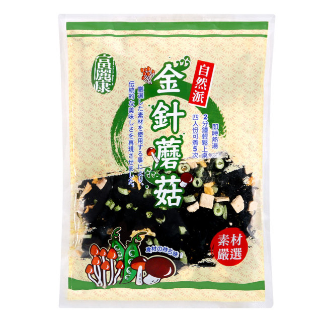 ●【超市點數回饋季】富麗康海帶芽湯-金針蘑菇95g