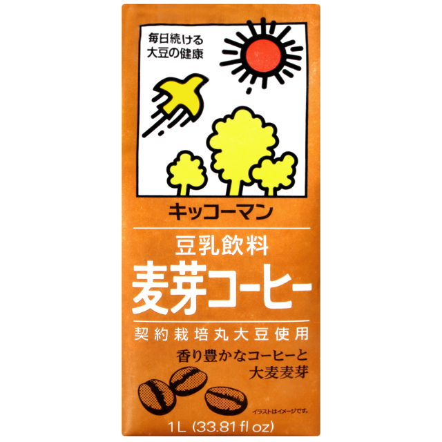 【一鍵到府】龜甲萬麥芽咖啡風味豆乳1000ml＊6入