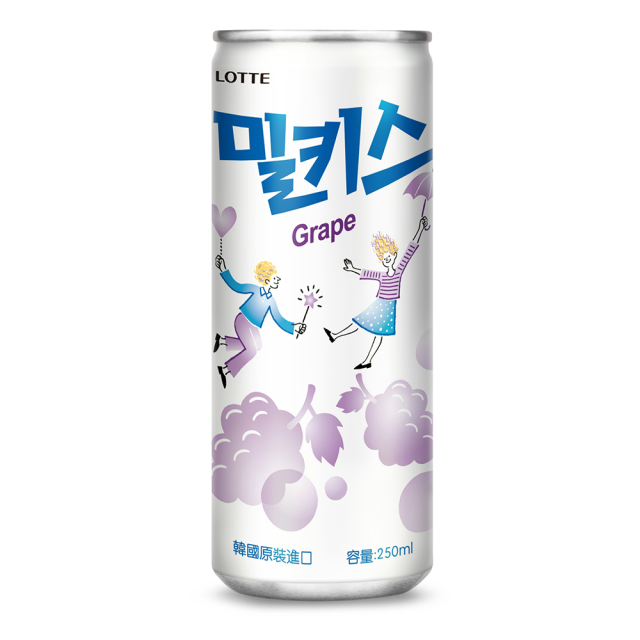 ●【超市TOP30熱銷推薦】韓國樂天葡萄優格風味碳酸飲250ml