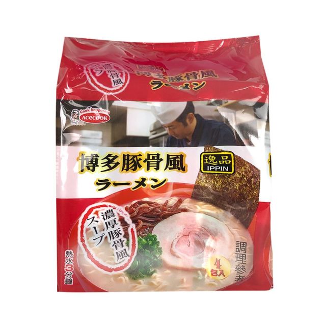 【超市點點好物】ACECOOK 博多豚骨風味袋麵4入