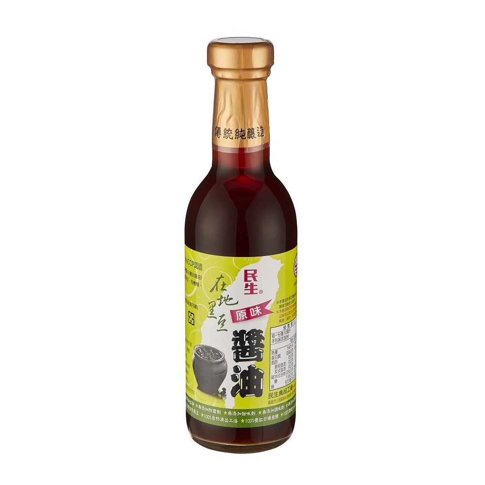 民生在地黑豆原味醬油300ml