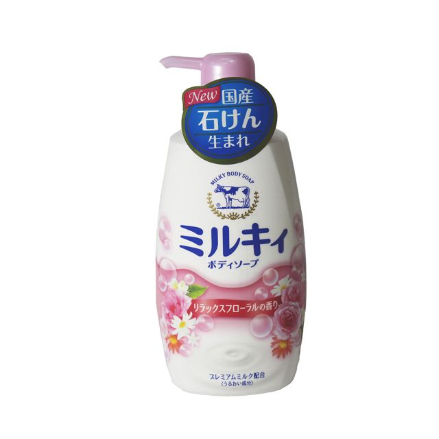 牛乳石鹼花香沐浴乳600ml