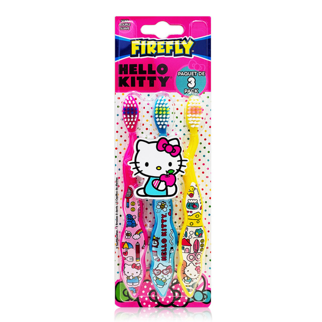 ●【超市TOP30熱銷推薦】Hello Kitty3入兒童牙刷